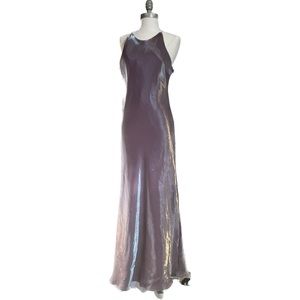 COPY - Vintage Chelsea Nites Purple Shimmer Maxi Dress Gown Size 6 or 8